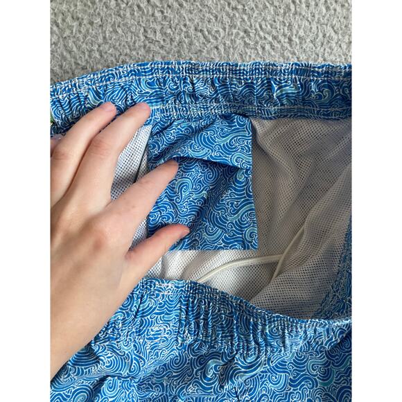 J. Crew Swim Suit Shorts 2XL Drawstring Bult In Brief Blue Pockets Trunks XXL - Picture 6 of 16